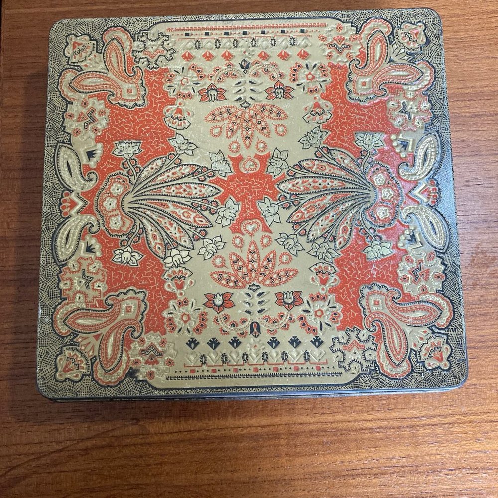 Antique biscuit tin
